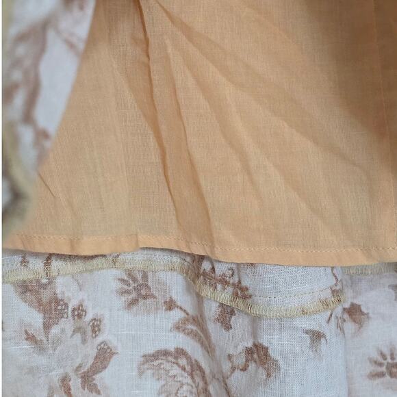 Mason's Daughter Emma Floral Linen Blend Maxi Skirt Golden Meadow Size Small - Picture 12 of 16